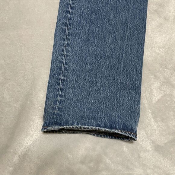 Levis 501XX Jeans Mens 36x34 (39x34) Blue Denim Button Fly 5 Pocket Distressed - Picture 8 of 14